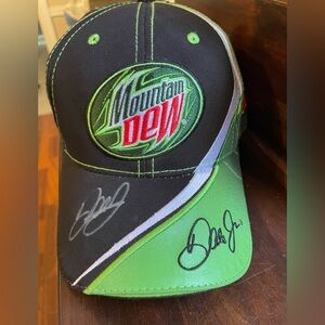 Chase Authentics autographed dale jr. number 88 Mountain Dew Black and Green Cap